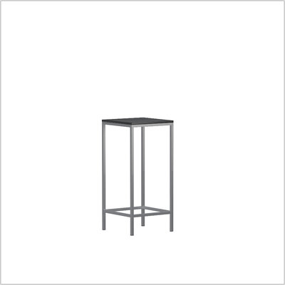 NewYork steel Stehtisch 50 x 50 schwarz schraeg
